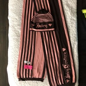 Authentic juicy couture scarf and beanie set